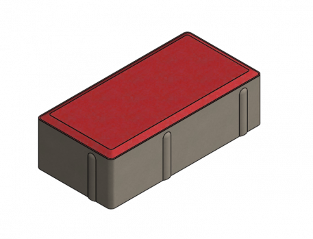 Бруківка 200x100*60 з фаскоою бордовий