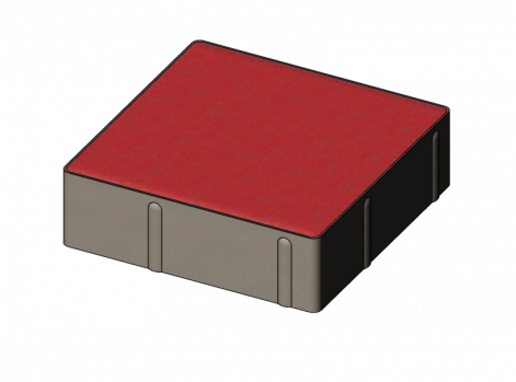 Квадрат 200*200*60, 400*400*60 мікрофаска бордовий