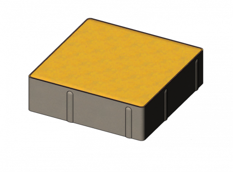 Квадрат 200*200*60, 400*400*60 мікрофаска жовтий