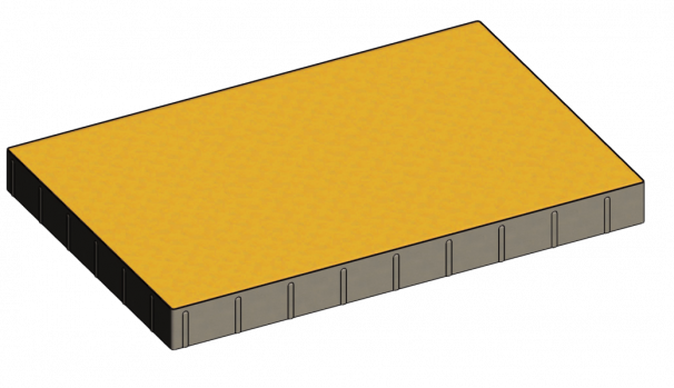 Прямокутник 900*600*80 мікрофаска жовтий