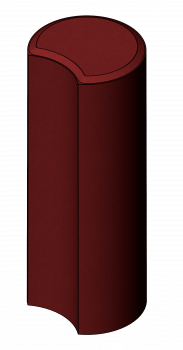 Стовпчик Ринг 116*93*300 бордовий