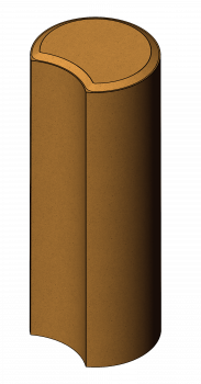 Стовпчик Ринг 116*93*300 коричневий