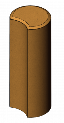 Стовпчик Ринг 116*93*300 коричневий