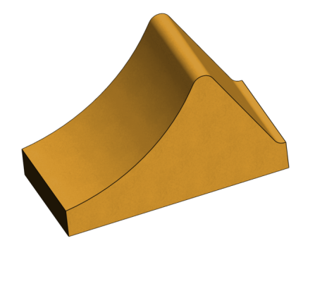 Відбійник 600*300*360 (80+280) жовтий